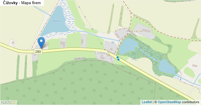 Čížovky - mapa firem