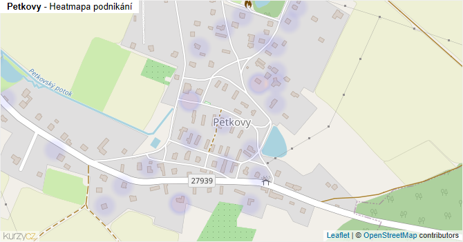 Petkovy - mapa podnikání