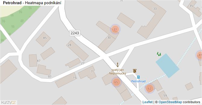Petrohrad - mapa podnikání