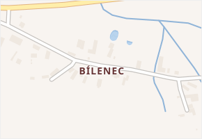Bílenec v obci Petrohrad - mapa části obce