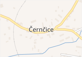 Černčice v obci Petrohrad - mapa části obce