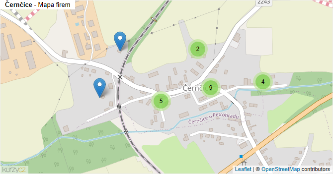 Černčice - mapa firem
