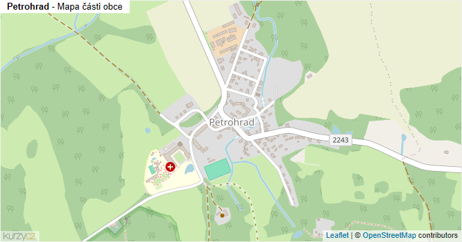 Petrohrad - mapa části obce
