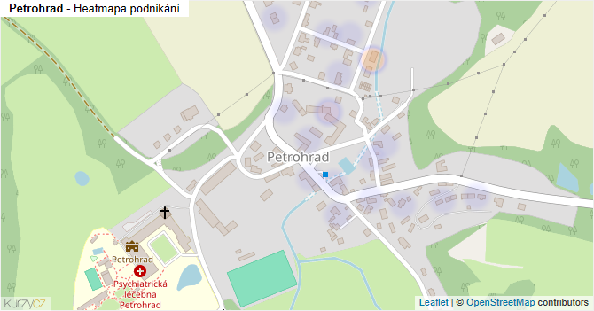 Petrohrad - mapa podnikání