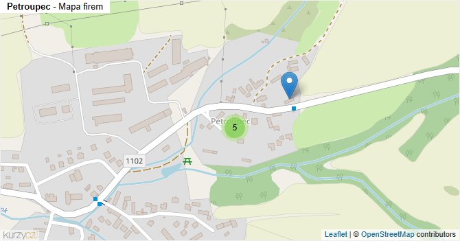 Petroupec - mapa firem