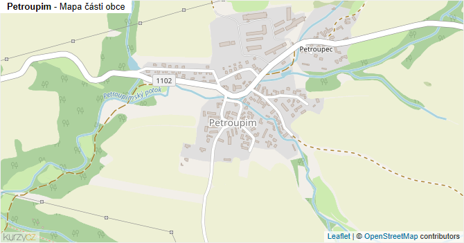 Petroupim - mapa části obce