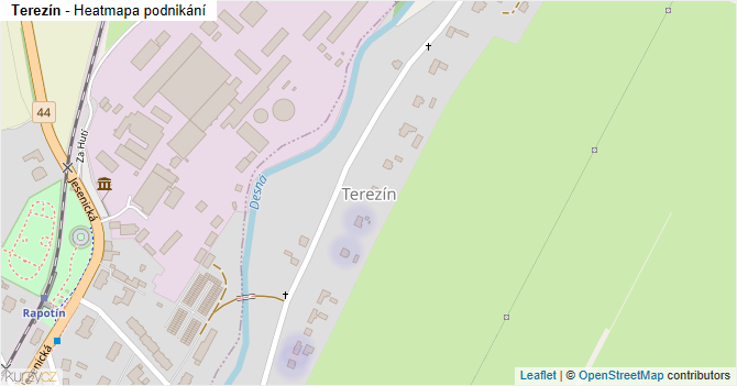 Terezín - mapa podnikání