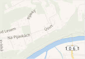 Úsvit v obci Petrov - mapa ulice