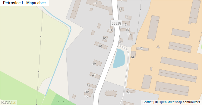 Petrovice I - mapa obce
