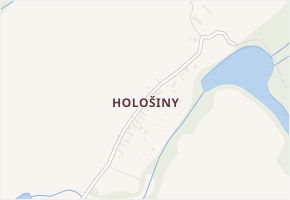 Hološiny v obci Petrovice I - mapa části obce