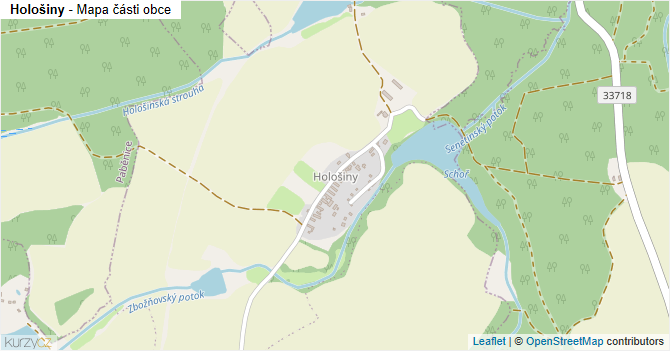 Hološiny - mapa části obce