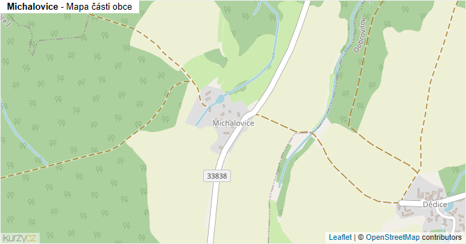 Michalovice - mapa části obce