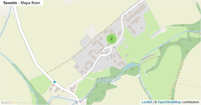 Senetín - mapa firem