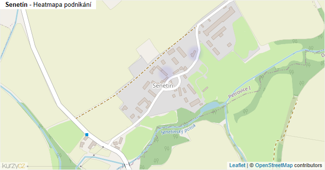 Senetín - mapa podnikání