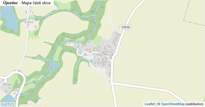 Újezdec - mapa části obce