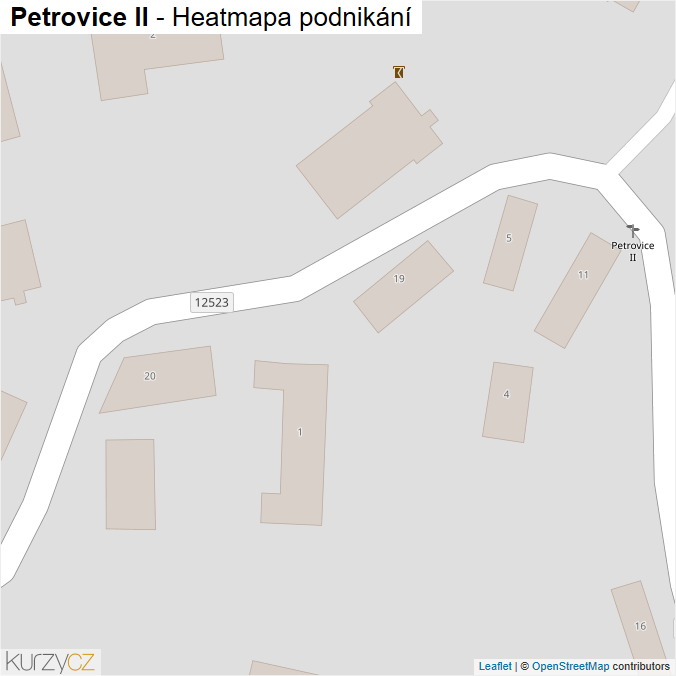 Mapa Petrovice II - Firmy v obci.