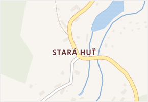 Stará Huť v obci Petrovice II - mapa části obce