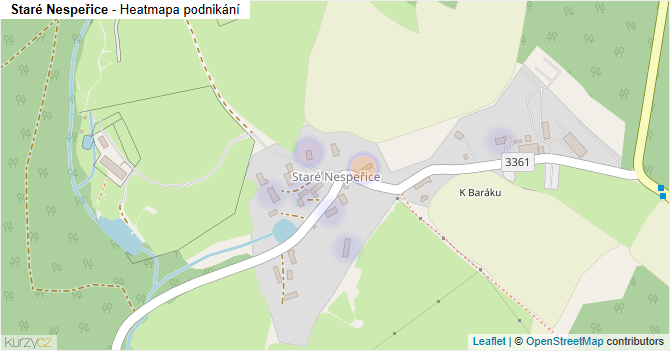 Staré Nespeřice - mapa podnikání