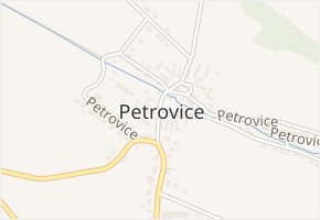 Petrovice v obci Petrovice - mapa části obce