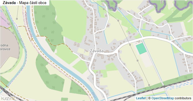 Závada - mapa části obce