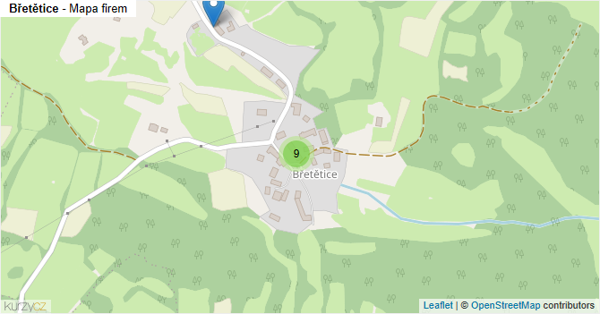 Břetětice - mapa firem