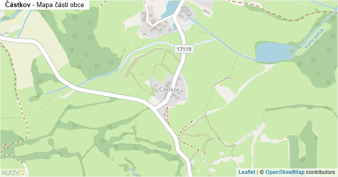 Částkov - mapa části obce