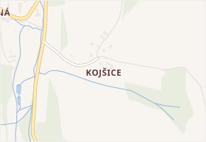 Kojšice v obci Petrovice u Sušice - mapa části obce