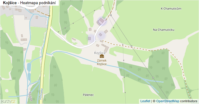 Kojšice - mapa podnikání