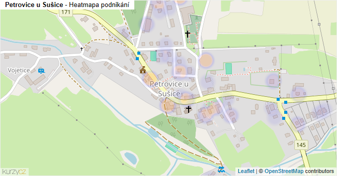 Petrovice u Sušice - mapa podnikání