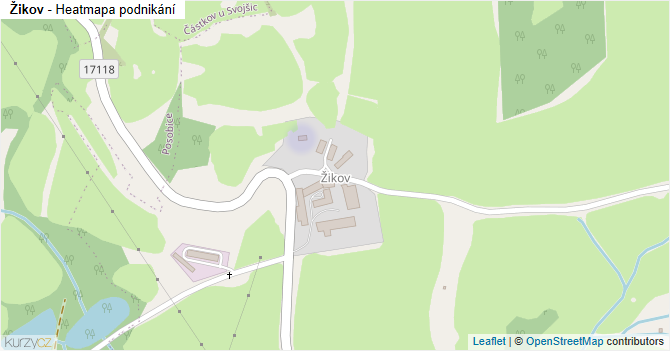 Žikov - mapa podnikání
