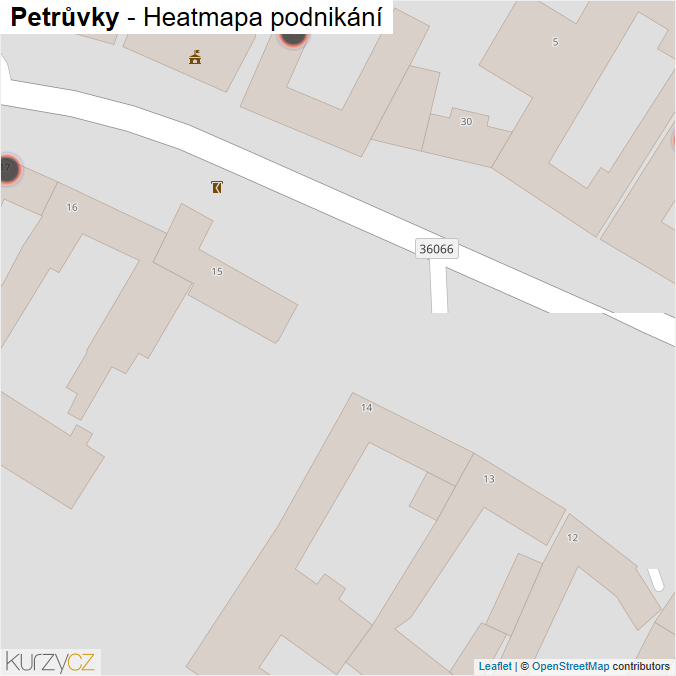 Mapa Petrůvky - Firmy v obci.