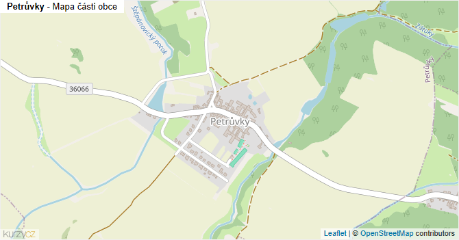 Petrůvky - mapa části obce