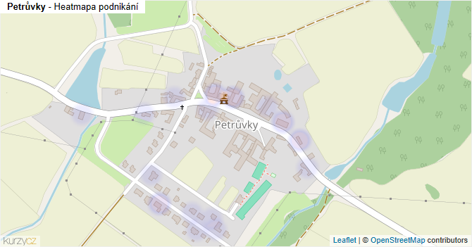 Petrůvky - mapa podnikání