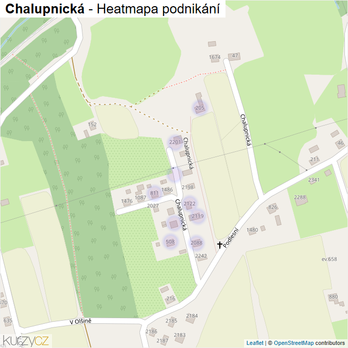 Mapa Chalupnická - Firmy v ulici.