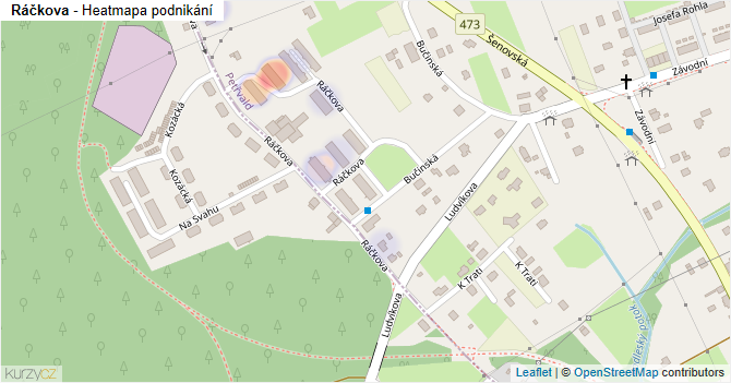 Ráčkova - mapa podnikání
