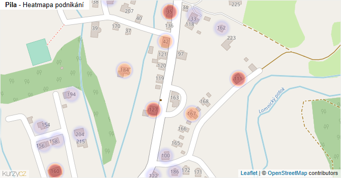 Pila - mapa podnikání