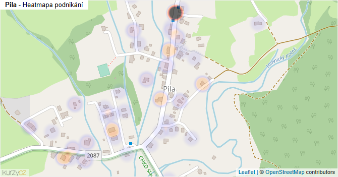 Pila - mapa podnikání