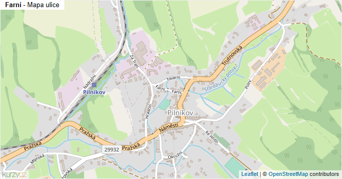 Farní - mapa ulice