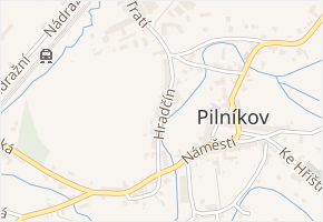 Hradčín v obci Pilníkov - mapa ulice