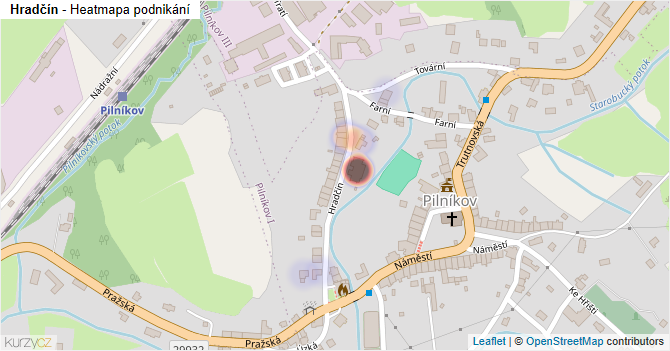 Hradčín - mapa podnikání