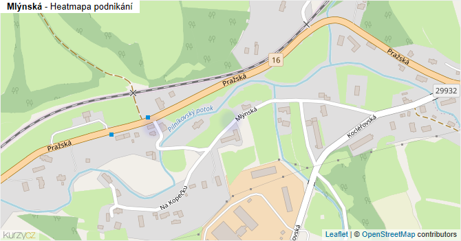 Mlýnská - mapa podnikání