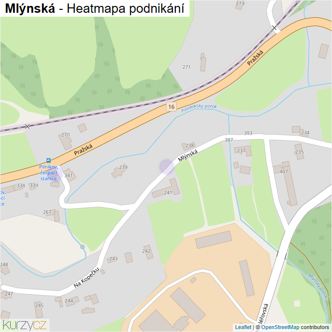 Mapa Mlýnská - Firmy v ulici.