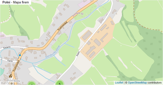 Polní - mapa firem