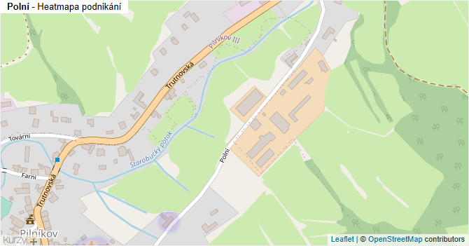 Polní - mapa podnikání