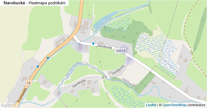 Starobucká - mapa podnikání