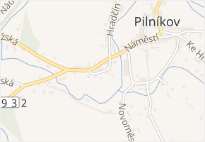 Úzká v obci Pilníkov - mapa ulice