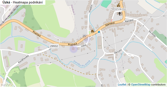 Úzká - mapa podnikání