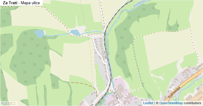 Za Tratí - mapa ulice