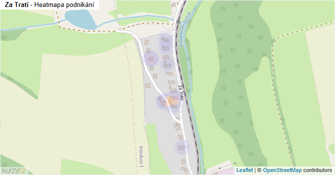 Za Tratí - mapa podnikání