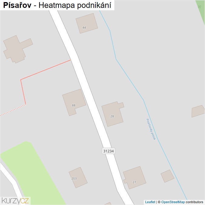 Mapa Písařov - Firmy v obci.